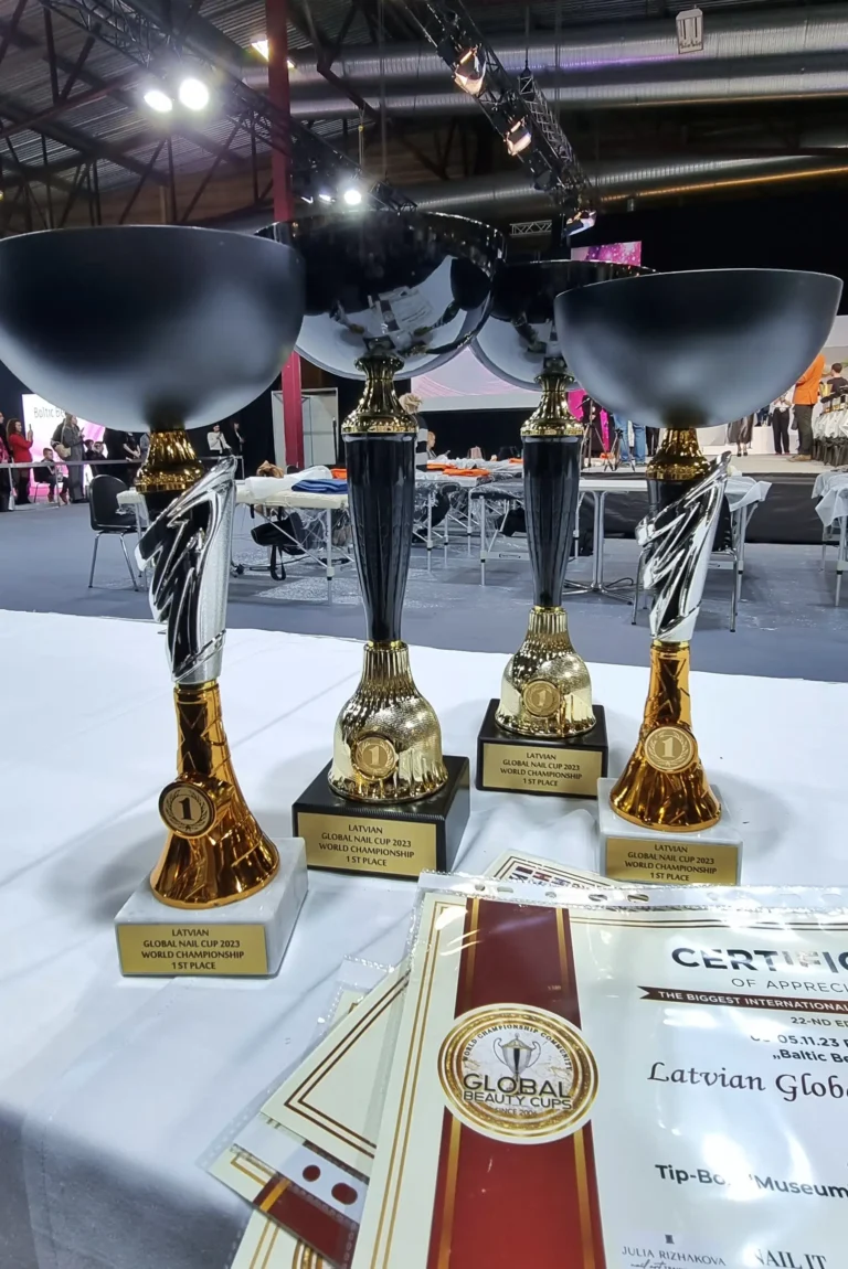 Puchary Eleny Gramy z mistrzostw świata „Latvian Global Nails Cup 2023” na Baltic Beauty Expo w Rydze